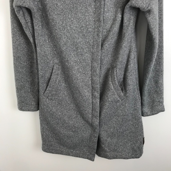 Roots Jersey Fabric Grey Snap-Button Coat - Picture 3 of 8